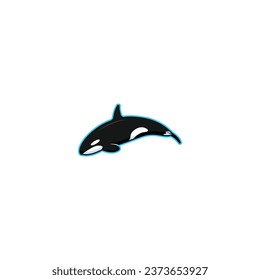 Orca whale isolated vector graphics