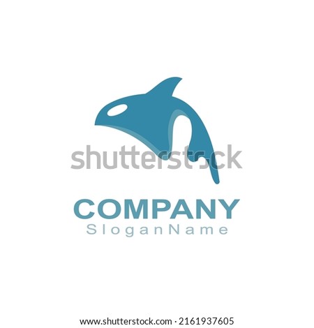 Orca whale logo design image animal sea design illustration icon