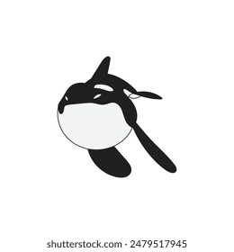 Orca whale logo design inspiration and symbol