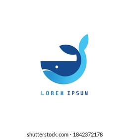 Orca Whale Logo Design Simple Modern Icon Logo