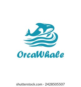 Orca Whale Logo Vector Simple Templates Animals