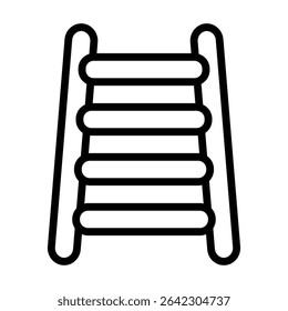 Orchard Ladder Outline bold Vector Icon which can be easily modified or Edited 