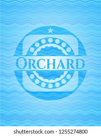 Orchard light blue water badge.