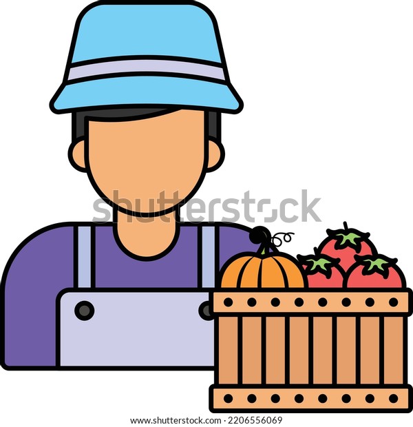 Orchardist Concept Fruit Pickers Merchandiser Vector Stock Vector ...