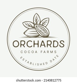 Orchards cocoa farm logo template