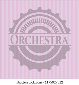Orchestra badge with pink background