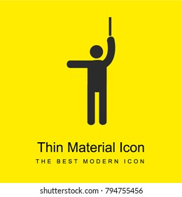 Orchestra director bright yellow material minimal icon or logo design