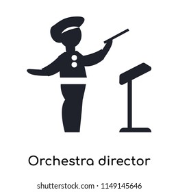 Orchestra director icon vector isolated on white background for your web and mobile app design, Orchestra director logo concept