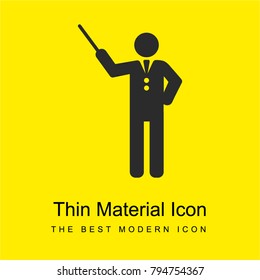 Orchestra director with stick bright yellow material minimal icon or logo design