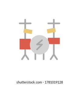Orchestra, drum kit icon. Simple color vector elements of rock n roll icons for ui and ux, website or mobile application