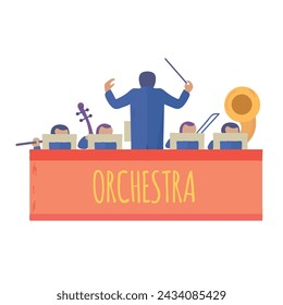Orchestra icon clipart avatar logotype isolated vector illustration
