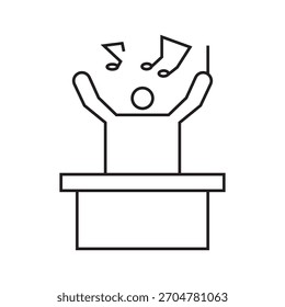 Entwurf eines Orchesters mit Symbolgrafik