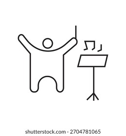 Entwurf eines Orchesters mit Symbolgrafik