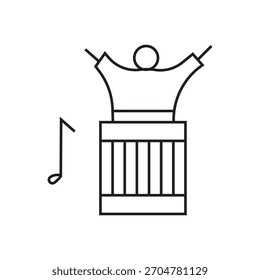 Entwurf eines Orchesters mit Symbolgrafik