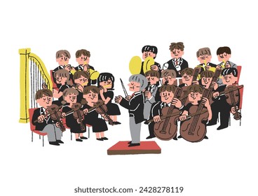  Orchestra Illustration Enjoy Classical Music