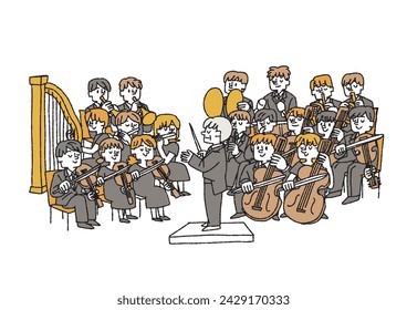  Orchestra Illustration Enjoy Classical Music