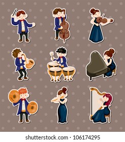 orchestra music player stickers