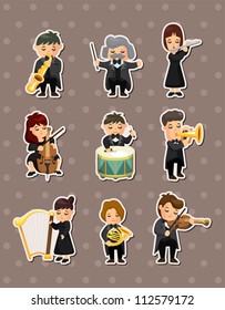 orchestra music player stickers