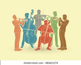 Orchestra player graphic vector