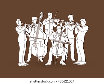 Orchestra player graphic vector