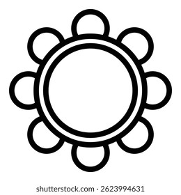 Orchestra tambourine icon. Outline orchestra tambourine vector icon for web design isolated on white background