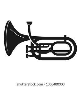 Orchestra trumpet icon. Simple illustration of orchestra trumpet vector icon for web design isolated on white background
