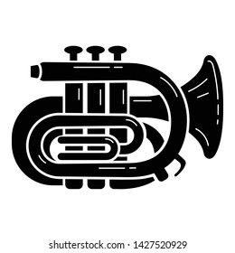 Orchestra trumpet icon. Simple illustration of orchestra trumpet vector icon for web design isolated on white background