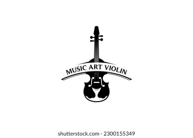 Orchestra violin music logo template, music art illustration design vector
violin logo