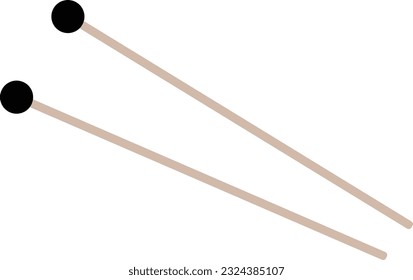 Orchestral drumsticks mallets icon. Orchestra drumstick sign. flat style.