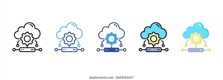 Conjunto de iconos de múltiples estilos de orquestación