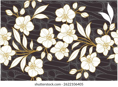 Orchid Batik Motif, um motivo batik indonésio muito distinto