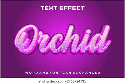 Orchid editable text effect	design template