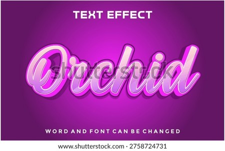 Orchid editable text effect	design template