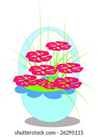 the orchid flower basket
