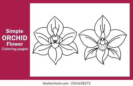 "Orchid Flower Coloring Pages - Elegant and Relaxing Designs for All Ages"