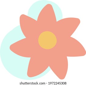 Orchid flower, icon illustration, vector on white background