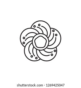 
Orchid flower icon outline