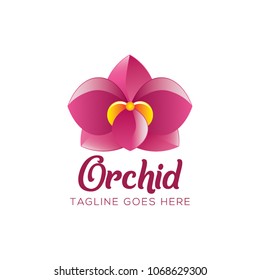 Orchid Flower Logo Design