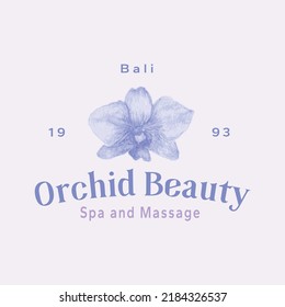 Orchid Flower Logo for Natural and Luxurious Look