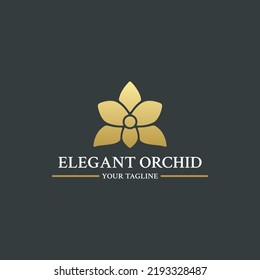 Orchid Flower Logo Vector Illustration Or Orchid Flower Silhouette For company symbols, products and more.