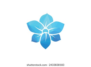 Plantilla de diseño de logotipo de poliéster bajo de flor de orquídea