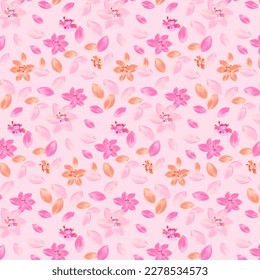 Orchid flower seamless pattern, abstract beauty flower themed background