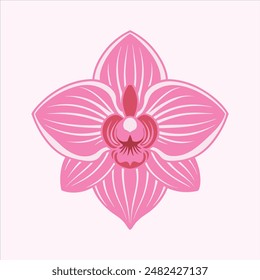 Orchideenblume Vektorillustration lila blau Himmel pink