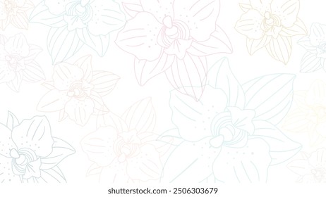 orchid flowers colorful vector web background