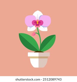 Orchid icon clipart avatar logtotype isolated vector illustration