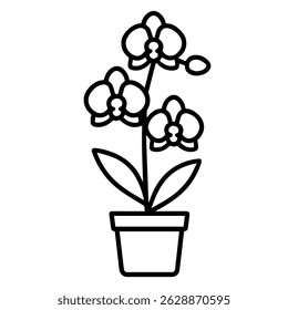 Icono de la orquídea en el Vector de fondo blanco
Vector icon plantas y flores