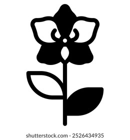 Icono de la orquídea para el Web, App, infografía, etc
