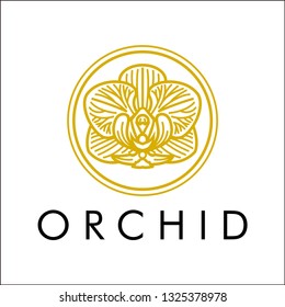 Orchid Logo, Vector Orchid