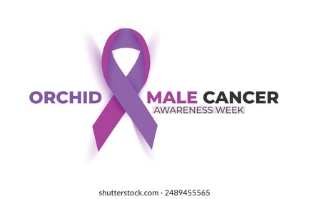 Orchid male cancer awareness week. background, banner, card, poster, template. Vector illustration. 