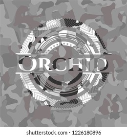 Orchid on grey camo pattern